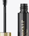 Opened Glossy Mascara Tube Mockup