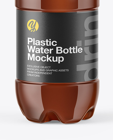 Amber Water Bottle Mockup