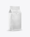 Matte Coffee Bag with Valve Mockup - Half Side View