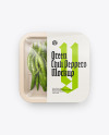 Plastic Tray With Green Chili Peppers Mockup