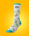 Sock Mockup - Half Side View