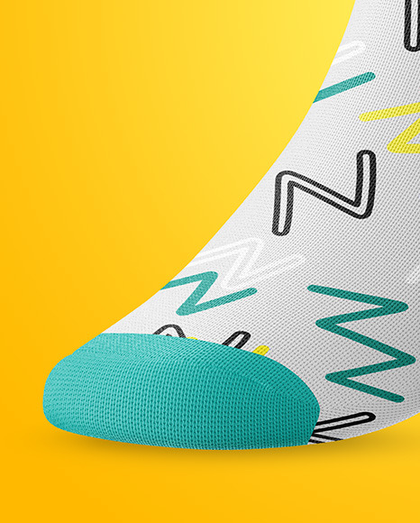 Sock Mockup - Half Side View