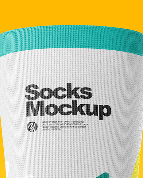 Sock Mockup - Half Side View