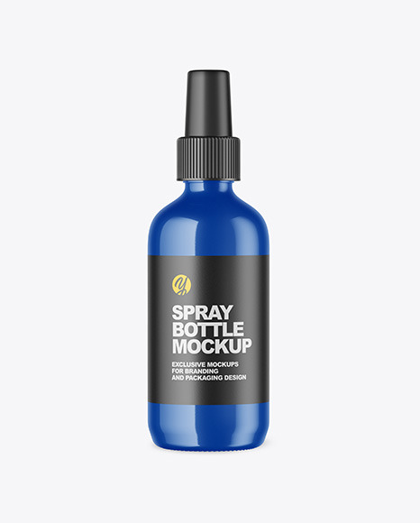 Glossy Spray Bottle Mockup