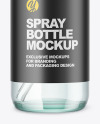 Blue Glass Spray Bottle Mockup