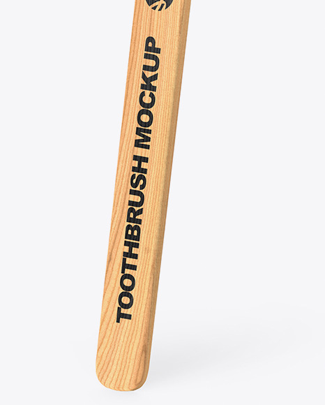 Wooden Toothbrush Mockup