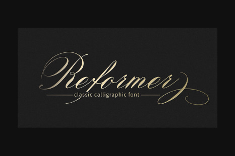 Reformer - Handwritten script font