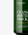 Green Glass Bottle Mockup