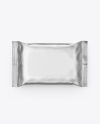 Metallic Wet Wipes Pack Mockup - Top View