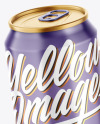 Metallic Drink Can w/ Glossy Finish Mockup