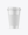 Matte Coffee Cup With Holder Mockup