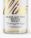 Clear Glass White Wine Bottle Mockup Clear Glass White Wine Bottle Mockup