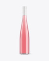 Clear Glass Pink Wine Bottle Mockup