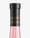 Clear Glass Pink Wine Bottle Mockup