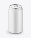 Metallic Drink Can w/ Matte Finish Mockup