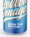 Metallic Drink Can w/ Matte Finish Mockup