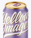 Metallic Drink Can w/ Matte Finish Mockup