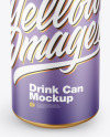 Metallic Drink Can w/ Matte Finish Mockup