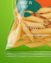 Plastic Bag With Pennoni Rigati Pasta Mockup