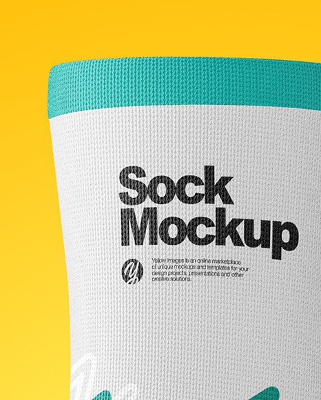 Sock Mockup - Half Side View