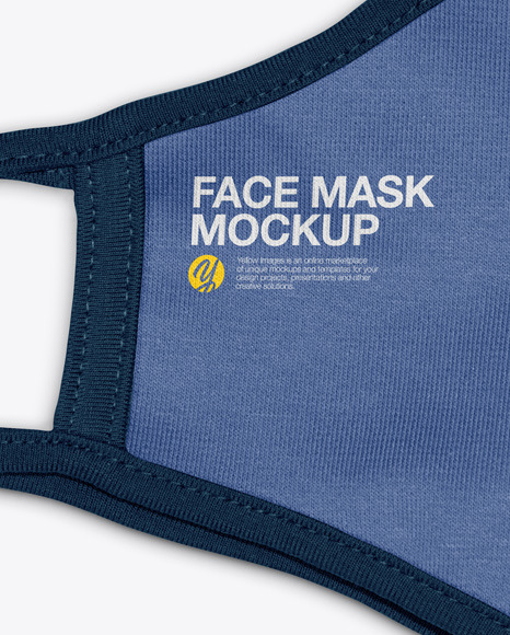 Folded Face Mask Mockup