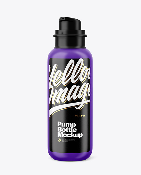 Matte Bottle With Pump Mockup