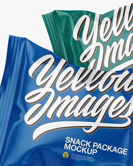 Two Glossy Snack Packages Mockup