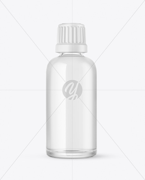Clear Glass Bottle Mockup