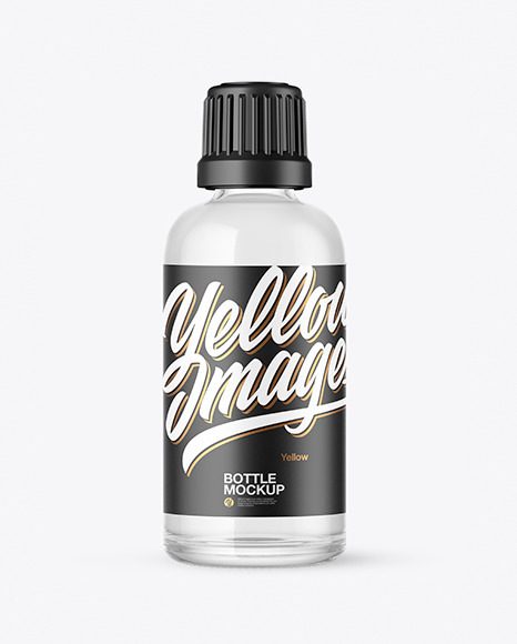 Clear Glass Bottle Mockup