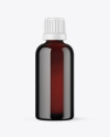 Dark Amber Glass Bottle Mockup