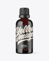 Dark Amber Glass Bottle Mockup