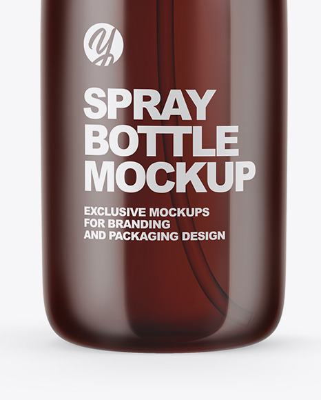 Amber Spray Bottle Mockup