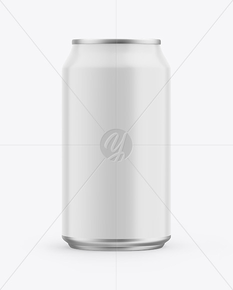 Matte Finish Aluminum Drink Can Mockup