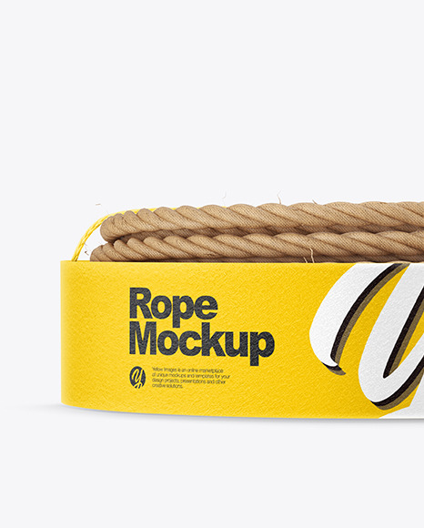 Twisted Sisal Rope Package Mockup - Front View