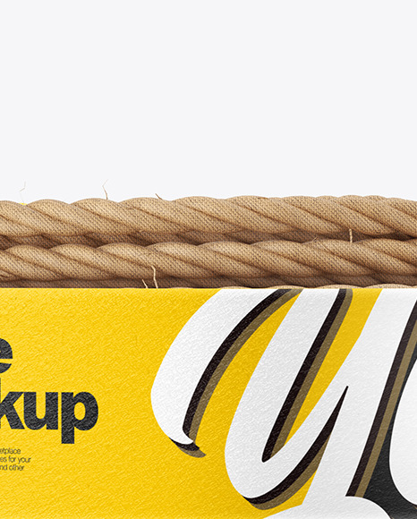 Twisted Sisal Rope Package Mockup - Front View