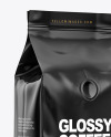 Glossy Coffee Bag Mockup - Half Side View