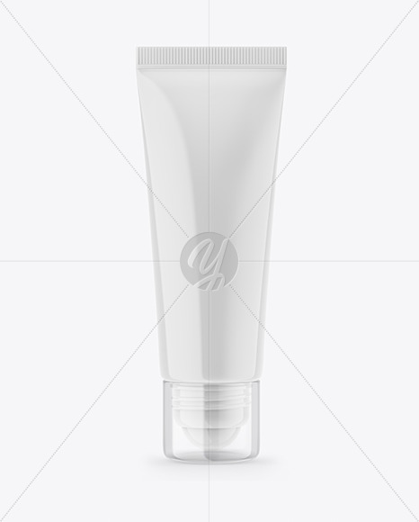 Glossy Cosmetic Tube With Ball Mockup