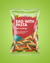 Plastic Bag With Tricolor Pennoni Rigati Pasta Mockup