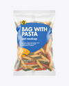 Matte Plastic Bag With Tricolor Pennoni Rigati Pasta Mockup