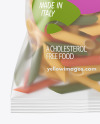 Matte Plastic Bag With Tricolor Pennoni Rigati Pasta Mockup