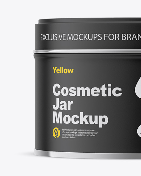 Matte Cosmetic Jar Mockup