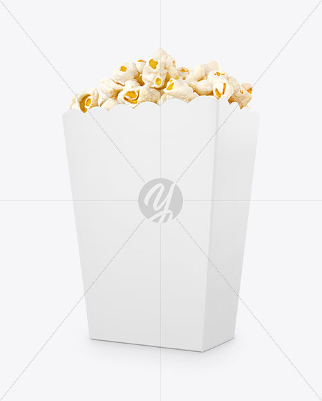 Popcorn Bag Mockup -Half Side View