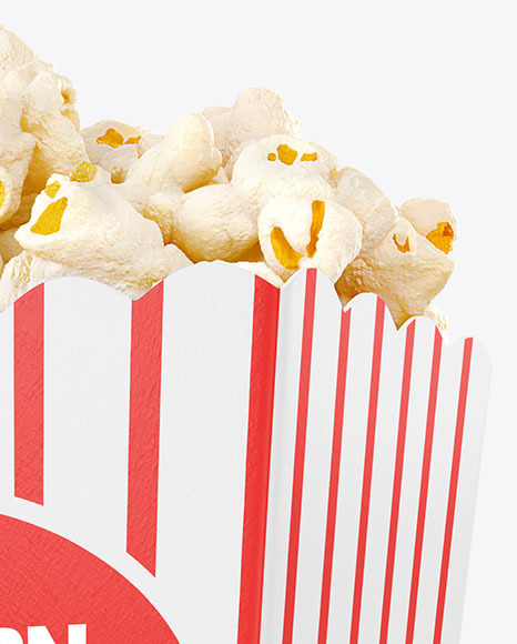 Popcorn Bag Mockup -Half Side View