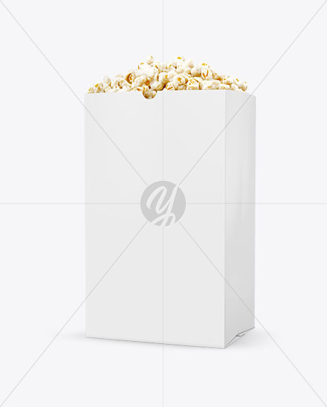 Popcorn Bag Mockup - Half Side View