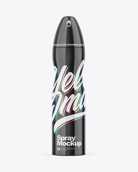 Glossy Spray Bottle Mockup