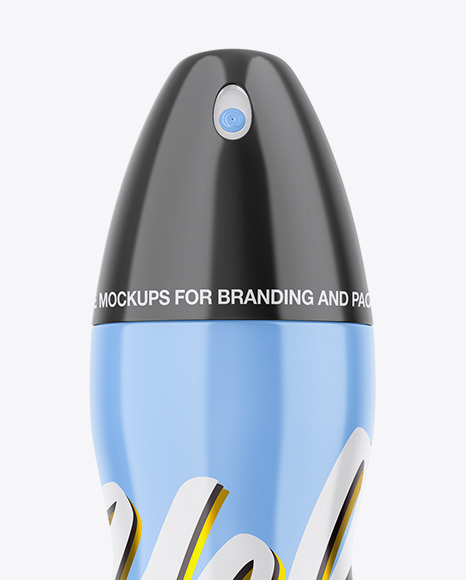 Glossy Spray Bottle Mockup