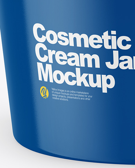 Glossy Cosmetic Cream Jar Mockup