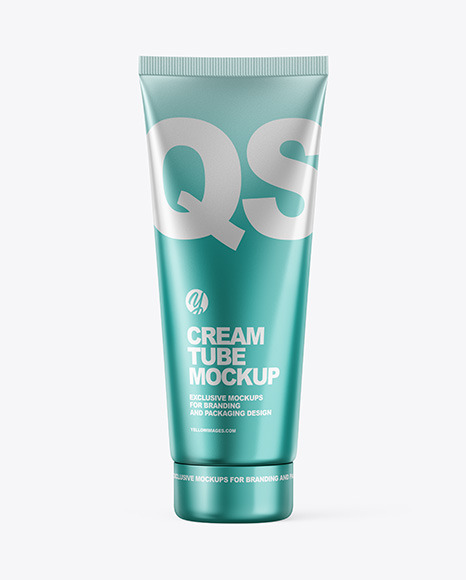 Metallic Cosmetic Tube Mockup - Baby
