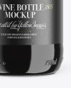 Green Glass Lambrusco Bottle With Red Wine Mockup