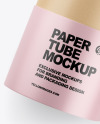 Glossy Paper Tube W/ Tea Mockup